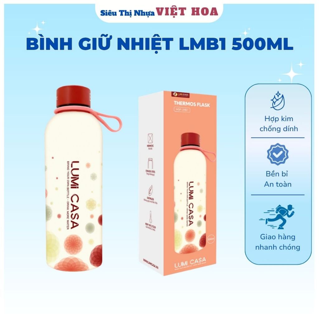 LMB1 กระติกน้ําร้อนขนาด 500 มล. ลายนูนน่ารัก, กระติกน้ําร้อน LMB1 Lumi Casa