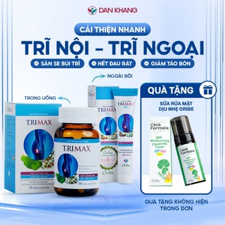 Viên uống cải thiện trĩ gel bôi trĩ giúp co búi trĩ, giảm nhanh các triệu chứng của bệnh trĩ Trimax