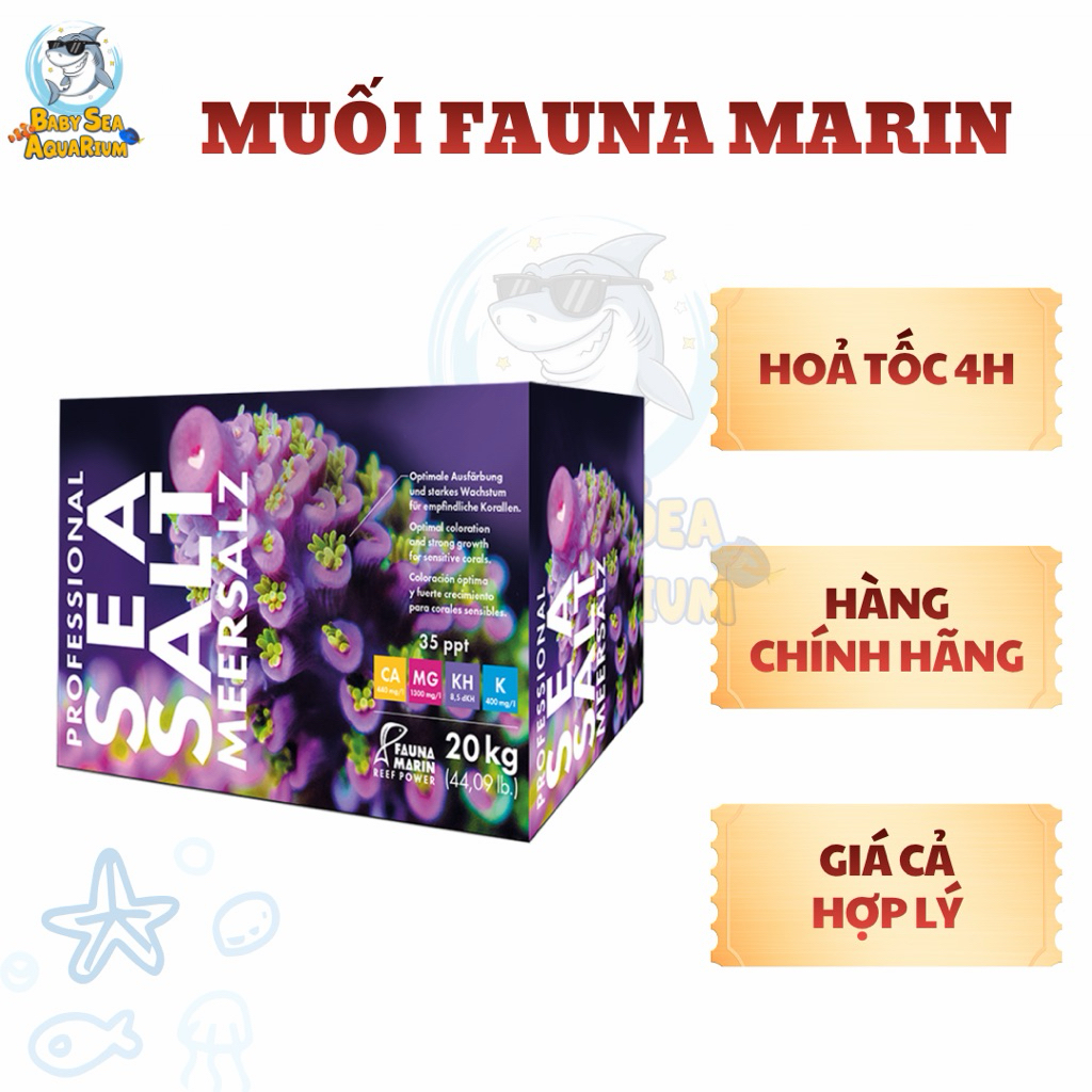 FAUNA MARIN PROFESSIONAL SEA SALT SEA salt_เกลือ SEA มาตรฐานยุโรปคุณภาพสูงสําหรับตู้ปลาทะเล