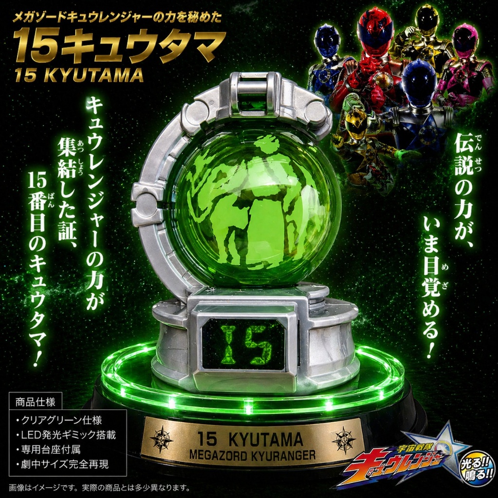 ของเล่นหยก 15 Kyutama Kyutama ของแท้ bandai Super Sentai Kyuranger Megazord 2065 nf4 4