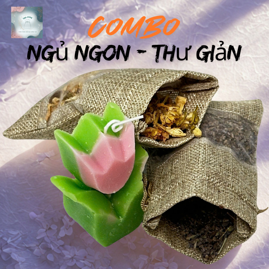 Sleep Well and Relax Combo Lavender + จัสมิน + เทียนหอมทํามือ ช่วยลดความเครียด สร้างพื้นที่นอนหลับ ก
