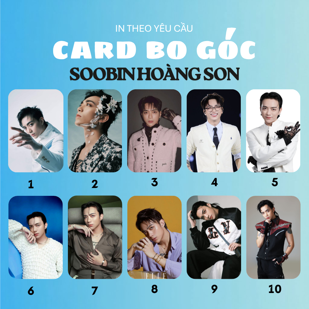 Soobin Hoang Son การ์ดมุมโค้งมน, การ์ดรูปถ่าย Soobin Prince Underground - พิมพ์ 2 ด้าน, พิมพ์ตามความ