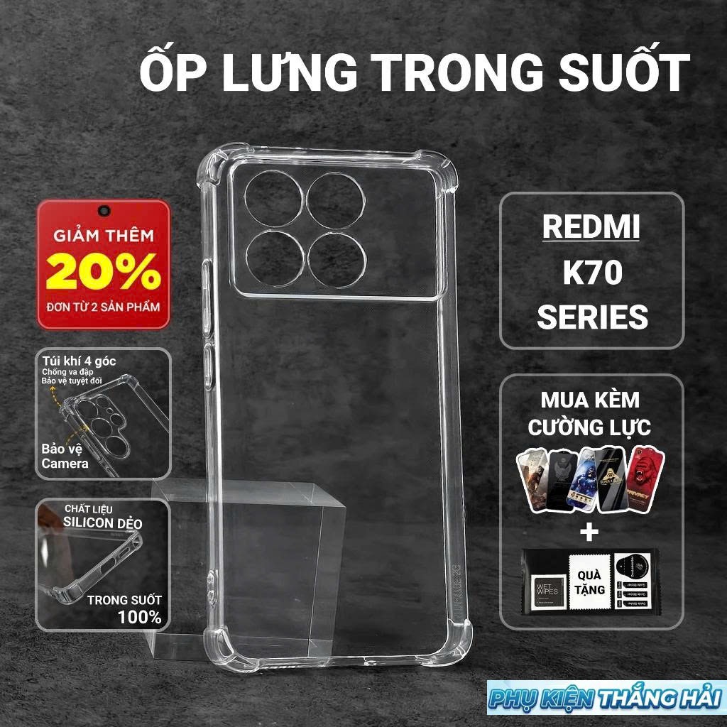 Redmi K70, K70e, K70 Pro, K70 Ultra PKTH Case Transparent Smooth Case | เสี่ยวหมี่ เคสโทรศัพท์แบบยืด