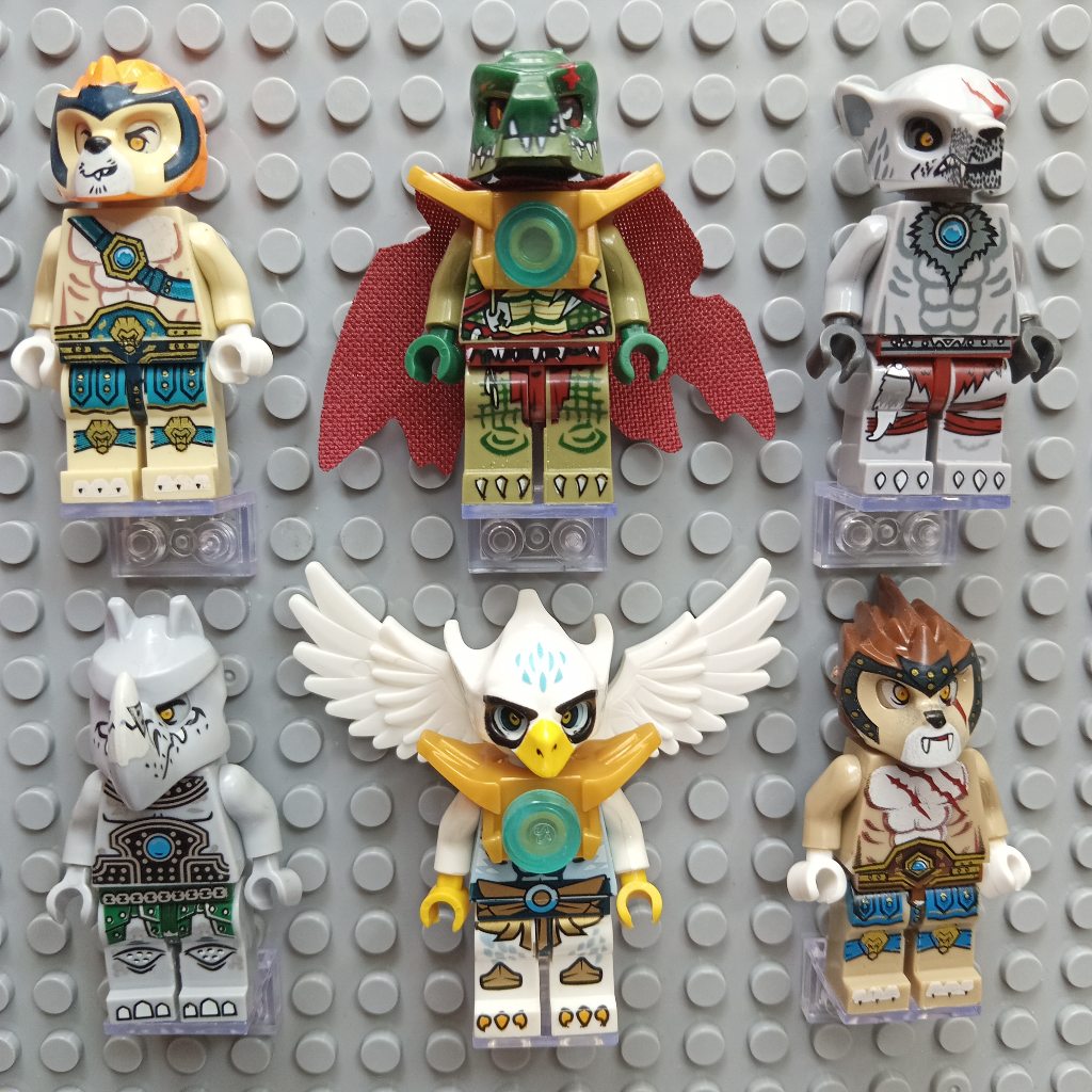 Chima decool ประกอบของเล่นตัวอักษรรุ่นจระเข้ falcon lion wolf rhino