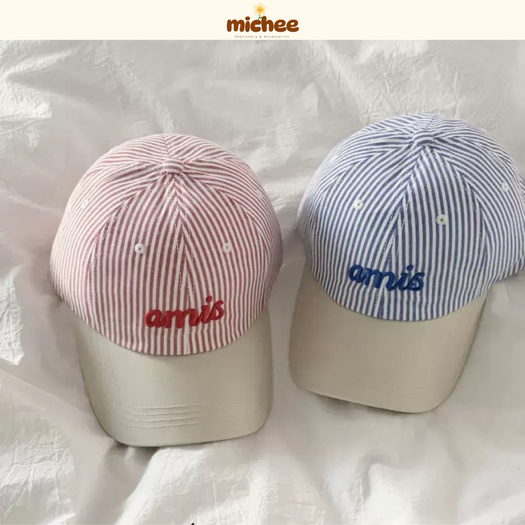 หมวกเบสบอลลายสก๊อตปัก Amis หมวกเบสบอลสไตล์เกาหลี - micoe.studio