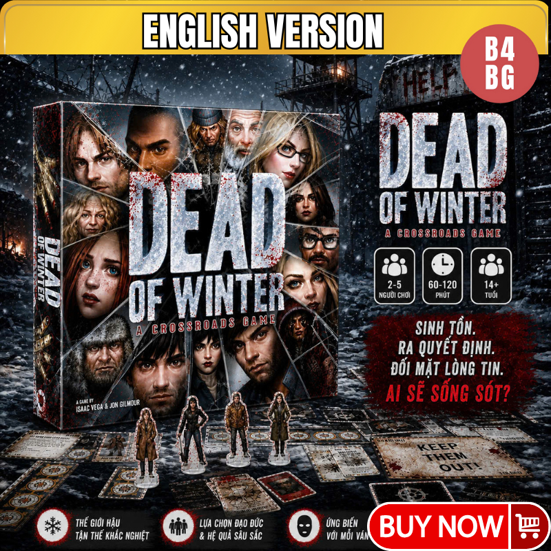 เกมกระดาน Dead Of Winter survival สะท้อนและกลยุทธ์สูง เวอร์ชันภาษาอังกฤษ 2 ถึง 5 ผู้เล่น B4KIDS