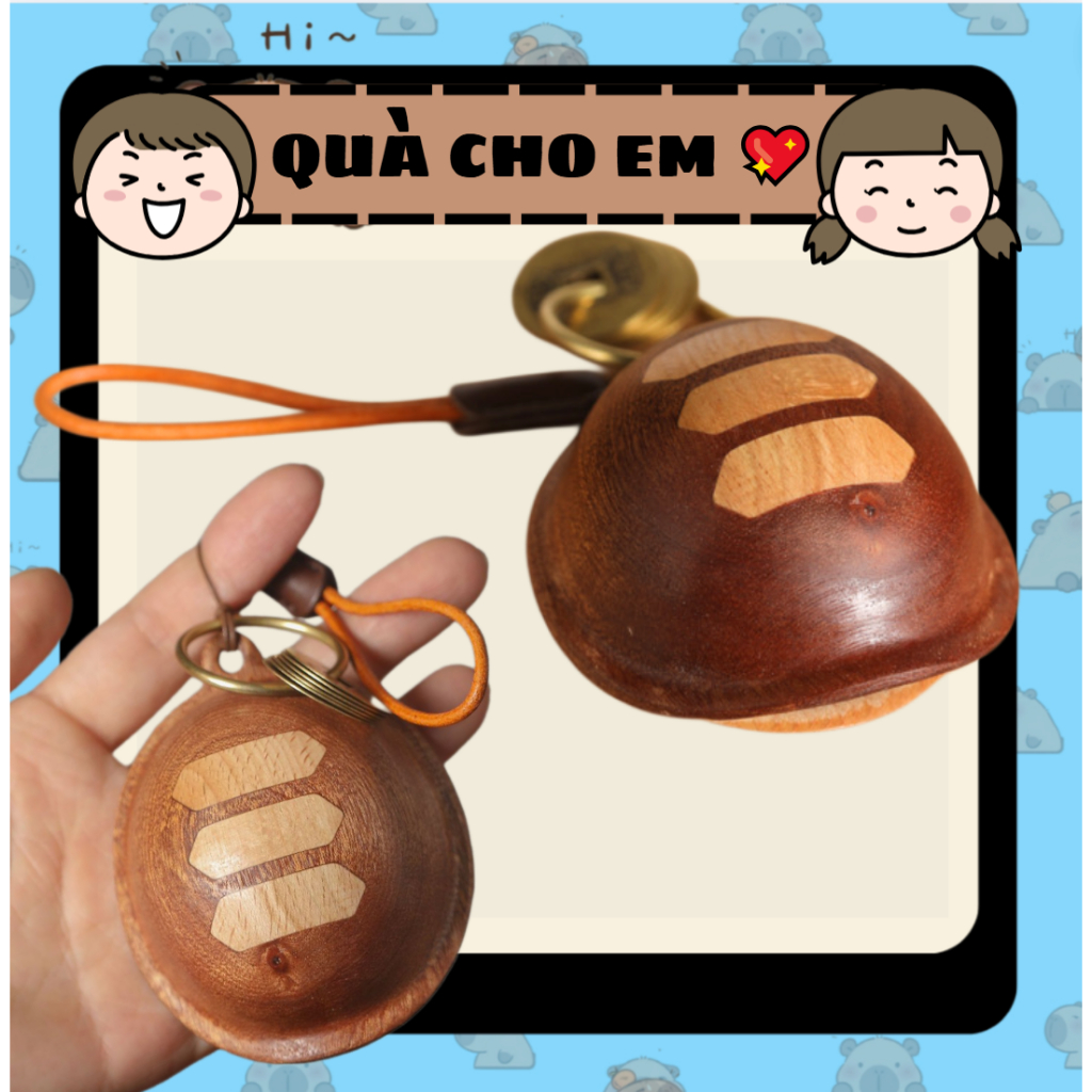 (1 ชิ้น) LUCKY TURTLE WOODEN KEYCHAIN VINTAGE DECOR UNIQUE CUTE OFFICE GIFT
