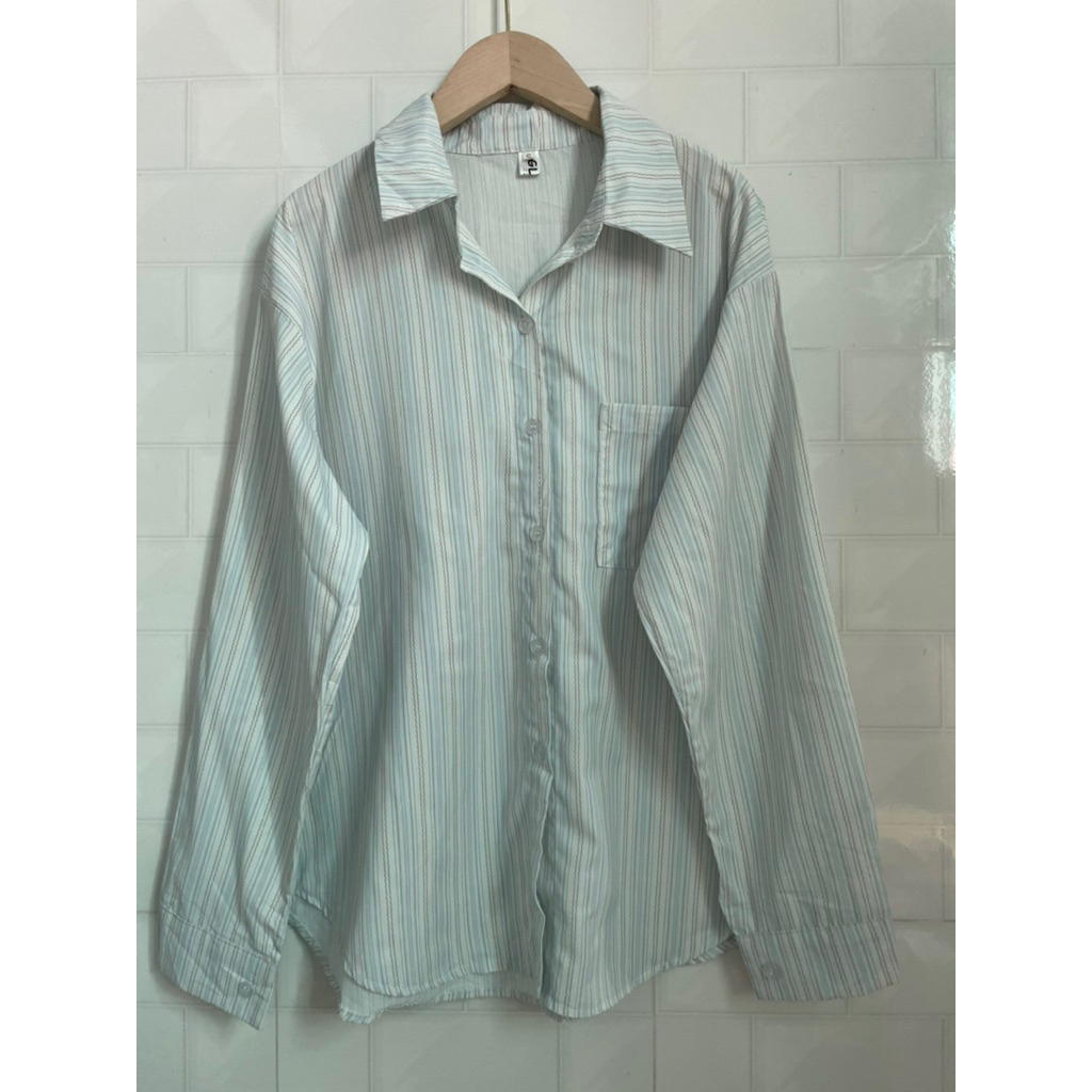 (2Hand QC) เสื้อเชิ้ต ไซส์ SM อก 110 ยาว 64