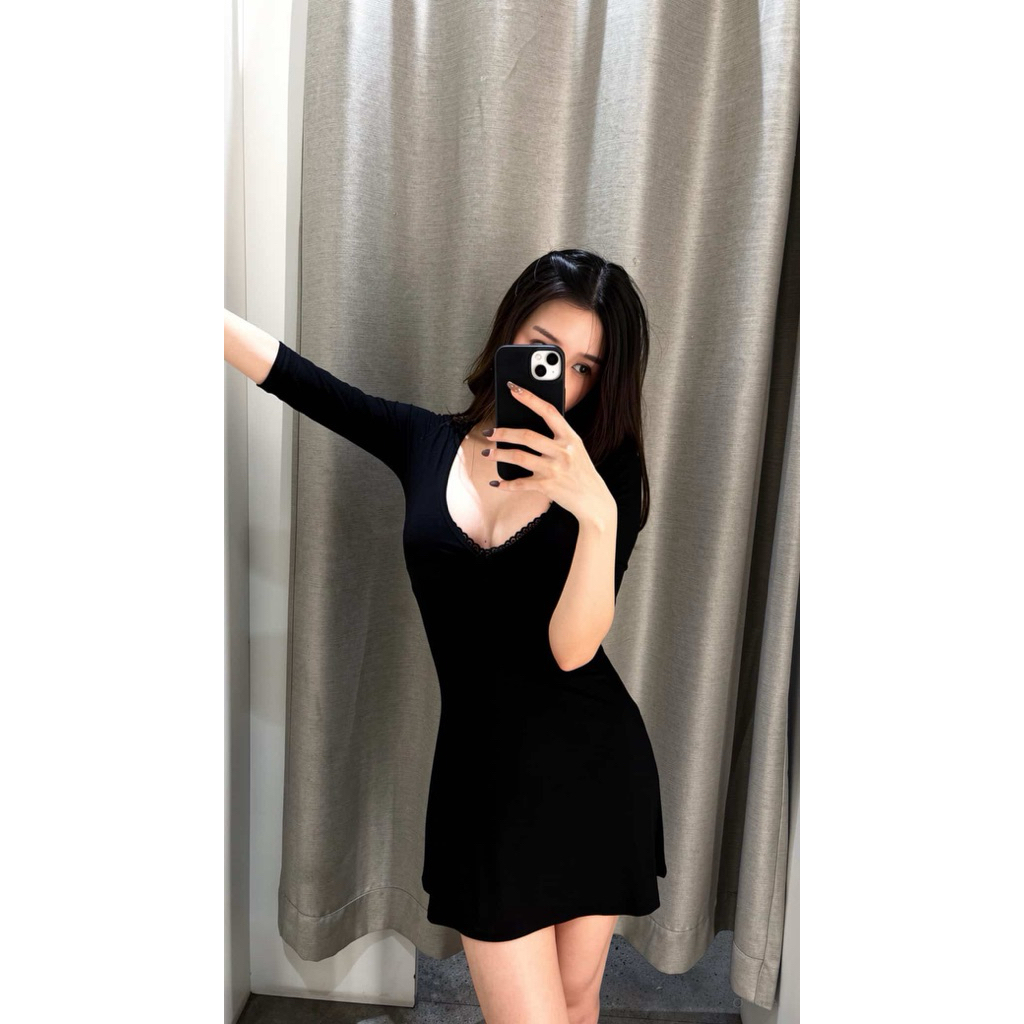 JEEN - The Peltz Dress - เดรสสายเดี่ยวแขนสั้นยางยืด | 3 สี