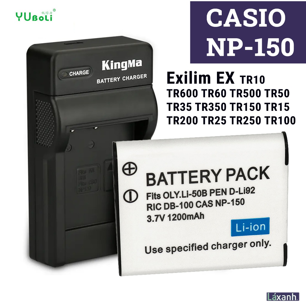 คาสิโอ NP-150 | แบตเตอรี่กล้อง Casio และแท่นชาร์จ NP150 CNP150 EX-TR600 TR60 TR50 TR500 TR35 TR25 TR
