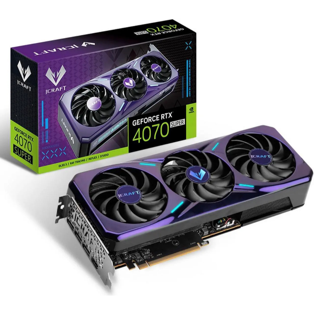 การ์ดวิดีโอ VGA RTX 4070 Ti Super iCraft Limited Edition 16GB OC GDDR6X (ไม่มีกล่อง)