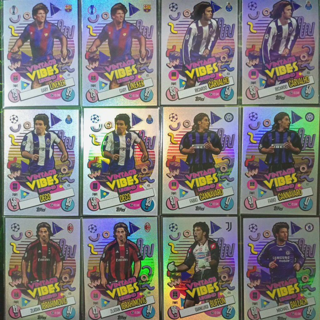 [ของแท้] Vintage Vibes Legend Topps Match Attack 2024/25 Odd Player Card