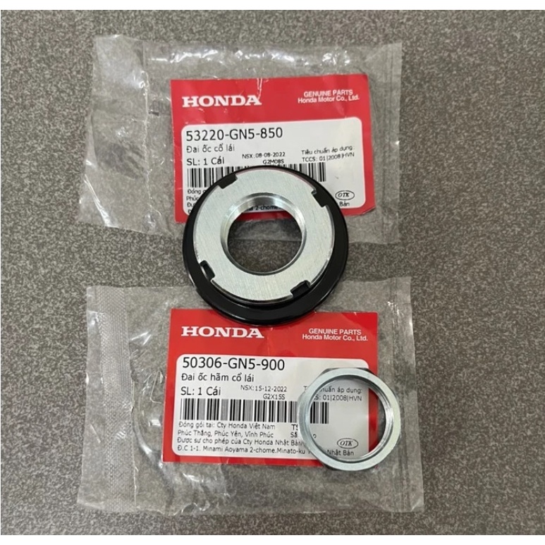 53220GN5850, 50306GN5900 (2 ชิ้น) DRIVER NECK NUTS ชุดสําหรับ Honda ทุกรุ่น 53220-GN5-850, 50306-GN5