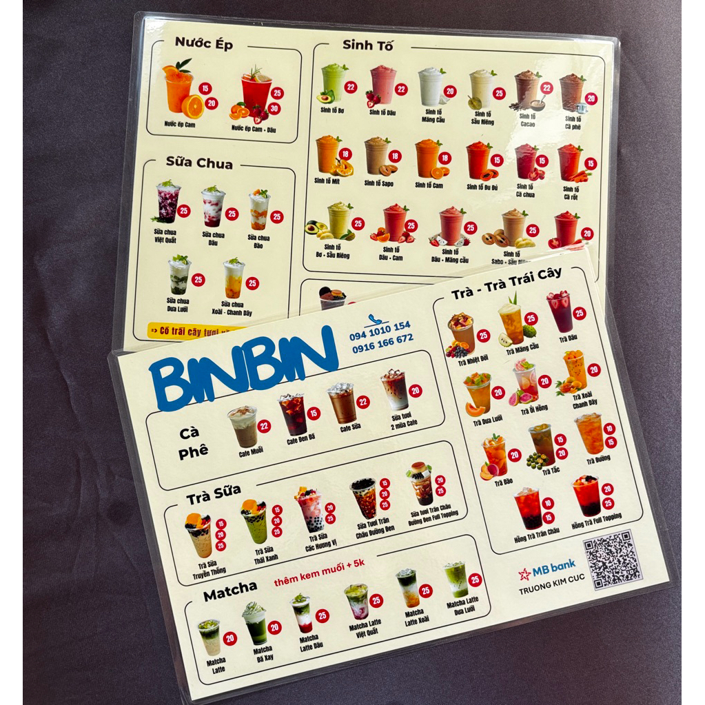 (A4 - A5) PRINTED IN MENU ราคาถูก CHART เคลือบพลาสติก ขอขึ้นไป