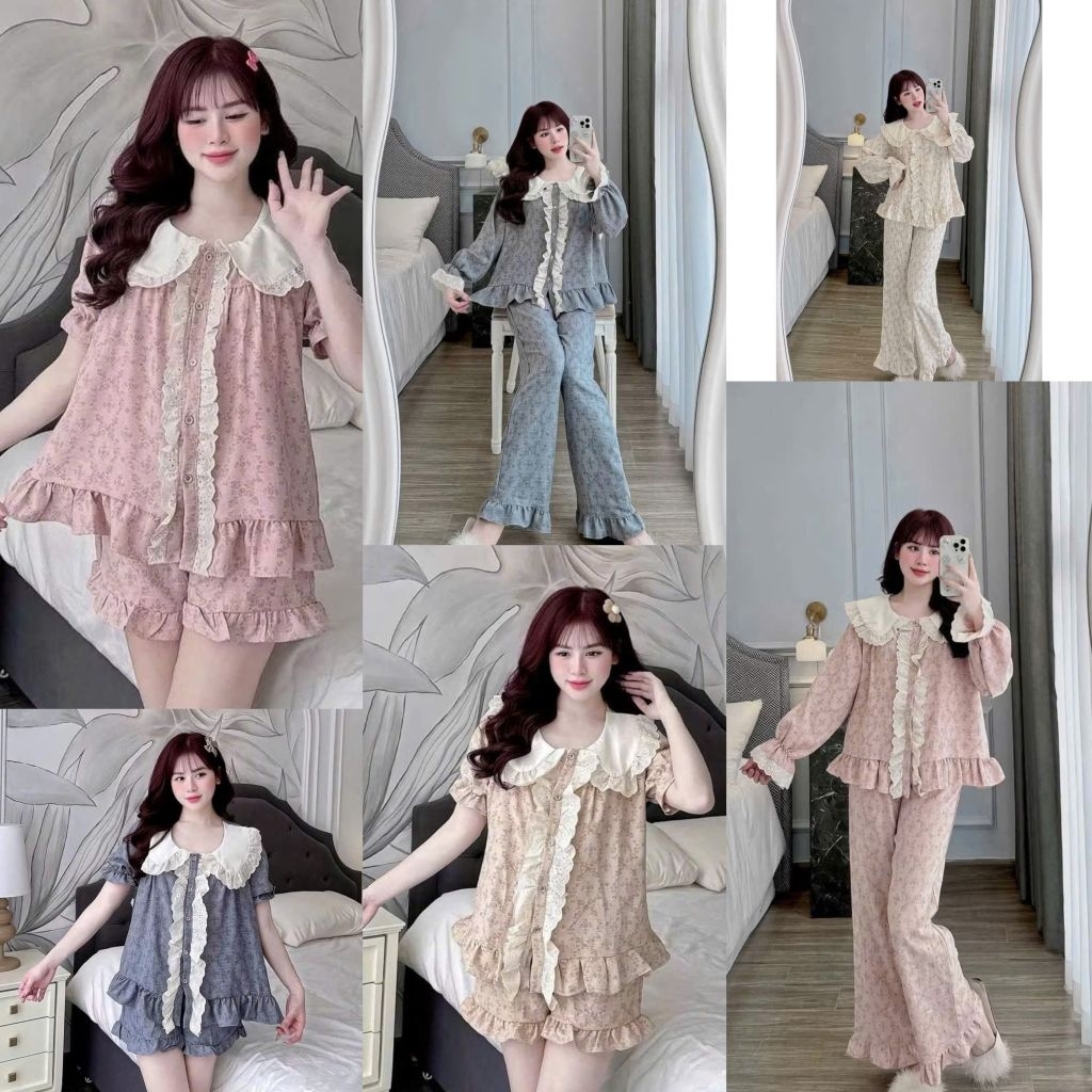 COOL SOFT LACE PYJAMA SET D02