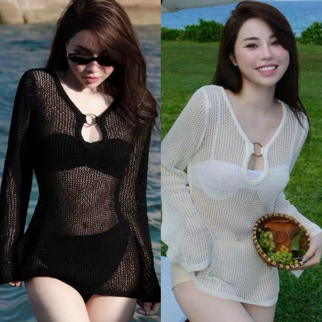 [BIG SIZE FAT CAT] SET OF 3 Mesh WOOL BIKINI WITH BREAST - BRA - BIGSIZE FORM PANTS 60-90KG