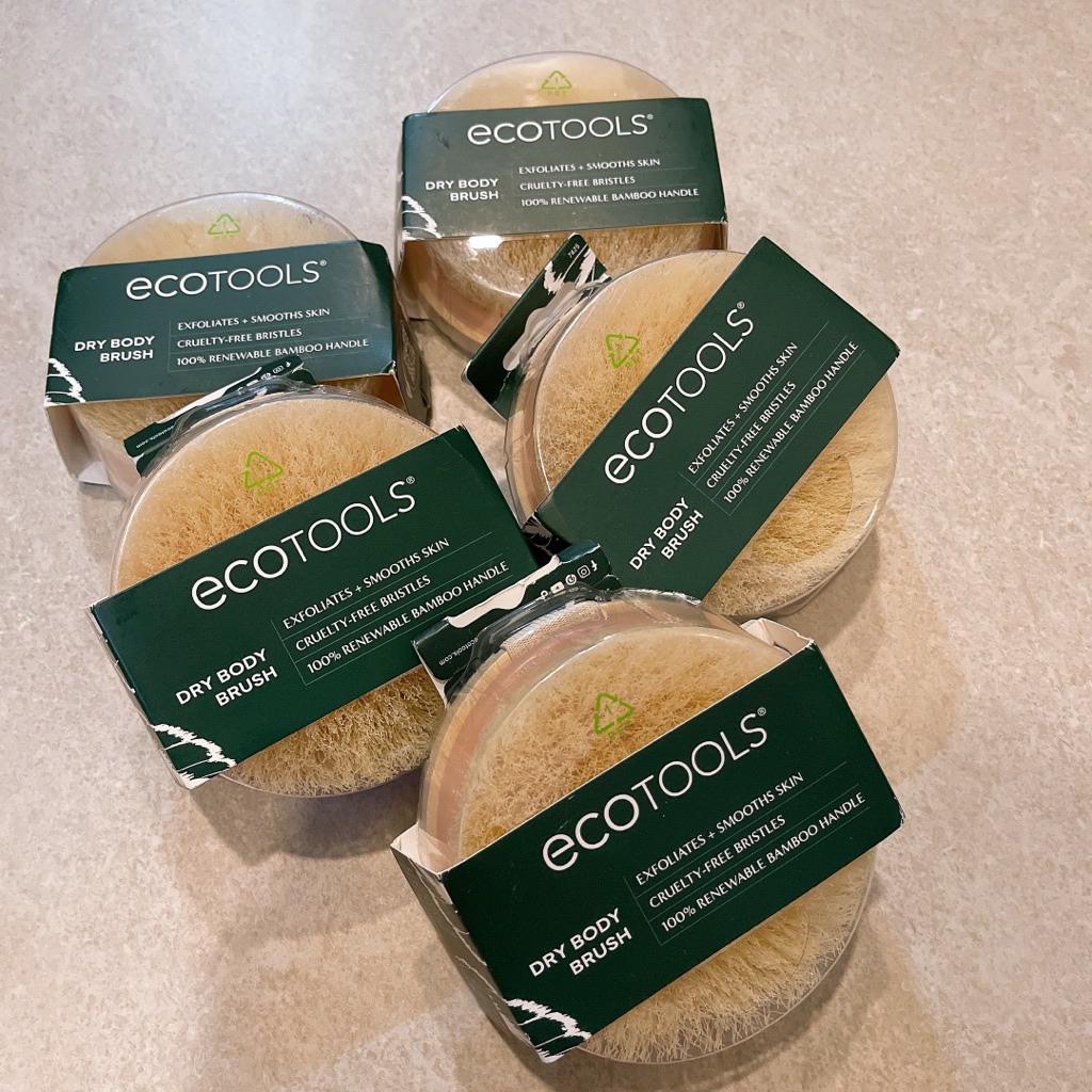 [USA] EcoTools Dry Body Brush 1 Brush ช่วยให้ผ่อนคลาย ผิวเรียบเนียน และหมุนเวียน
