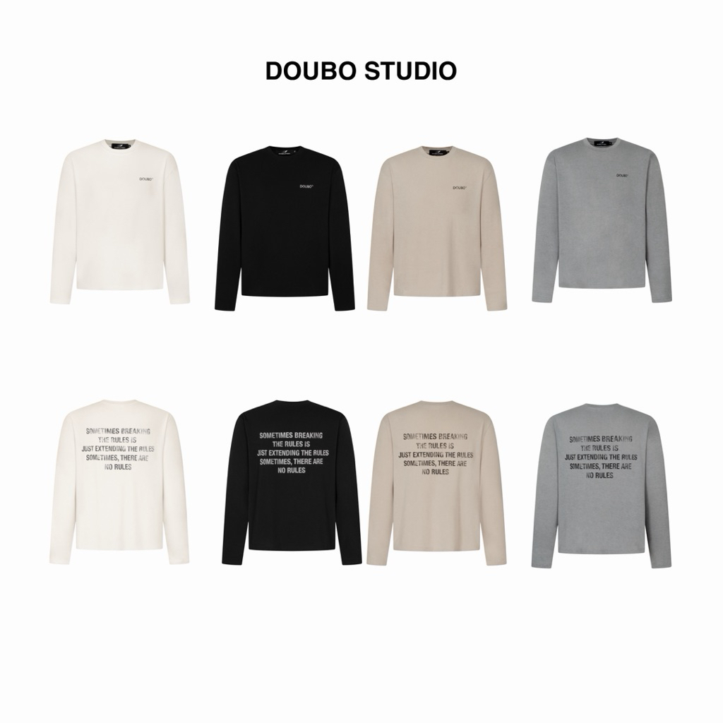 Summer.2026 Doubo.studio เสื้อยืดแขนยาว 220gsm รูปทรงร่างกายสําหรับผู้ชายและผู้หญิง ผ้ายืดบางและเบา