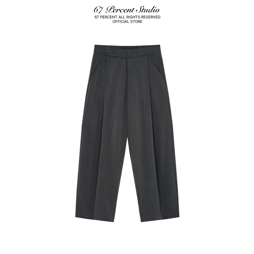 ขาตรงลายทาง 67PERCENT/67% - TAILORED SCULPT TROUSERS