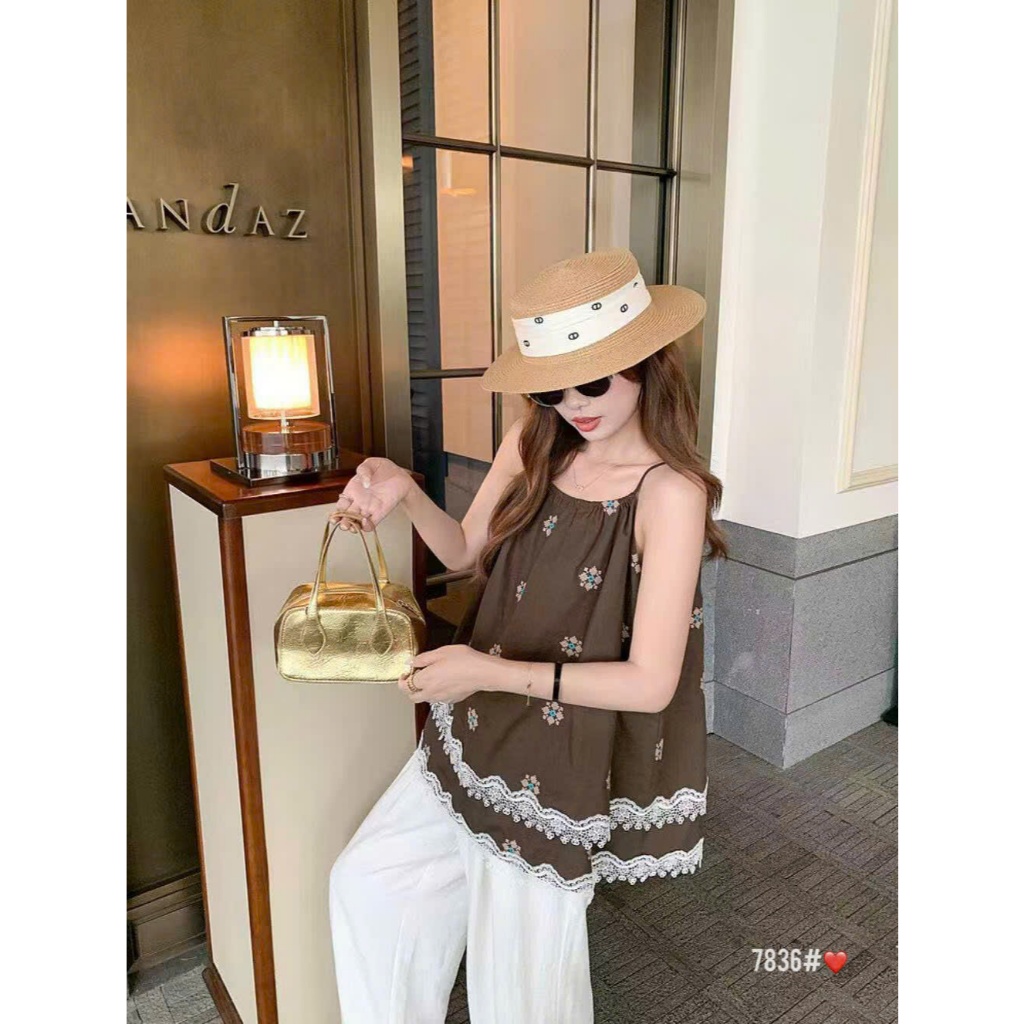 เสื้อยืดสุดเท่ + ชุดกระโปรงโครเชต์ Y Jia 7836
