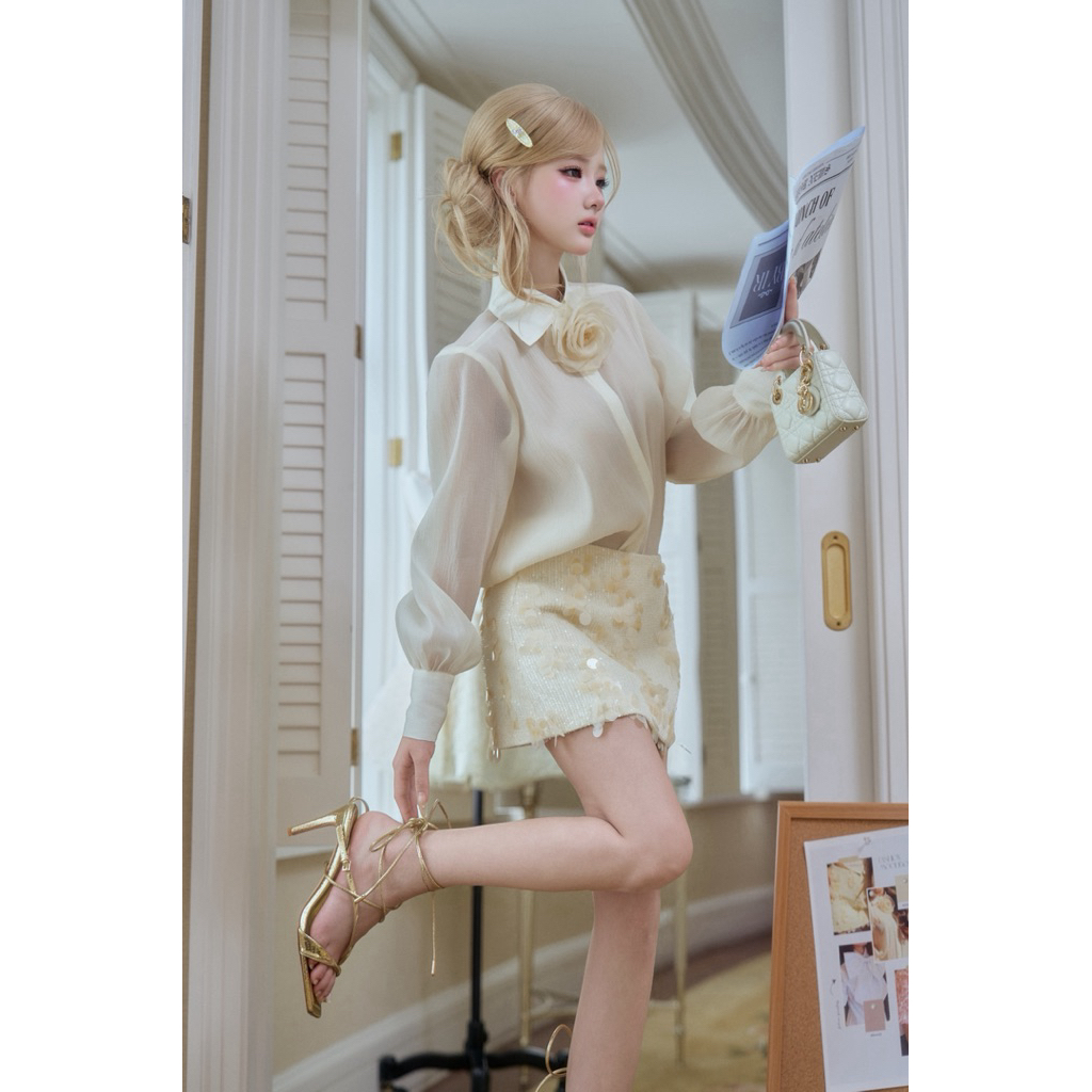 SA BY IR - ชุดเสื้อพร้อมกระโปรงเลื่อม / เสื้อ Camille x กระโปรง Noemie
