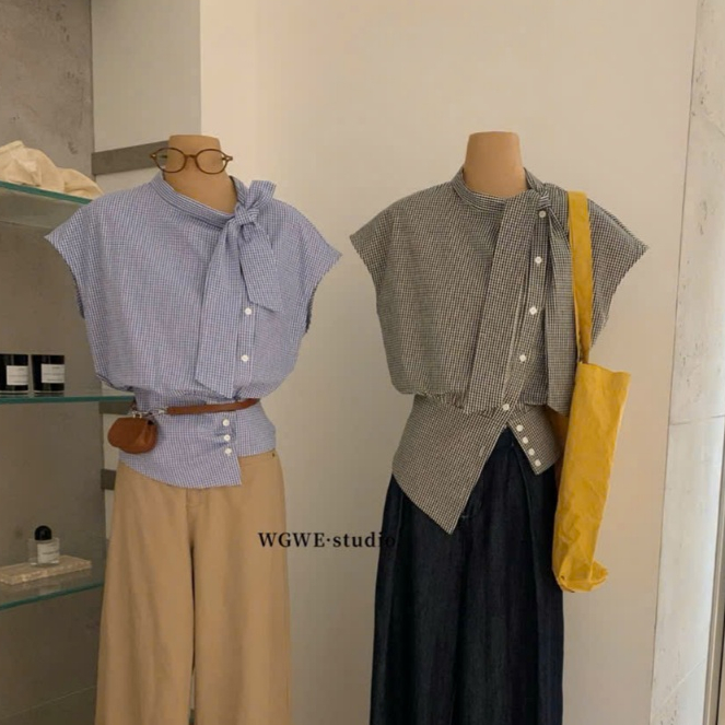 WGWE• เสื้อผูกโบว์ 9254 wgwe สินค้า QC ไซส์ SM