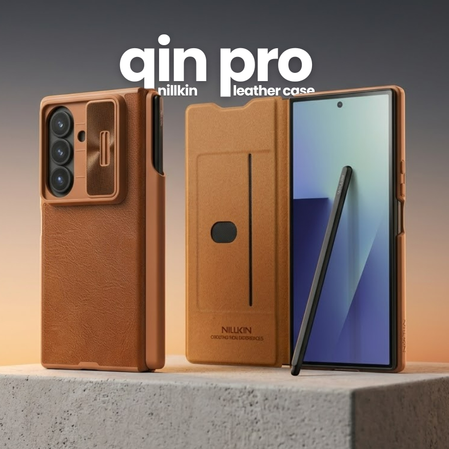 Nillkin Qin Pro S-PEN Leather Case กันกระแทก Touch PEN Slot Camera Slide Cover Samsung Z Fold 7