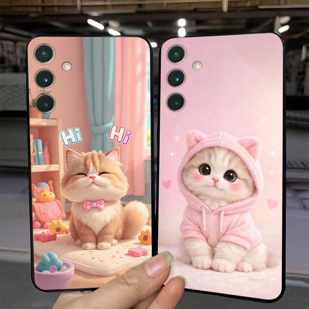 เคสสําหรับ Samsung ss s24 / ss s24 plus / s24 fe พิมพ์ลายลูกแมวสุดน่ารัก