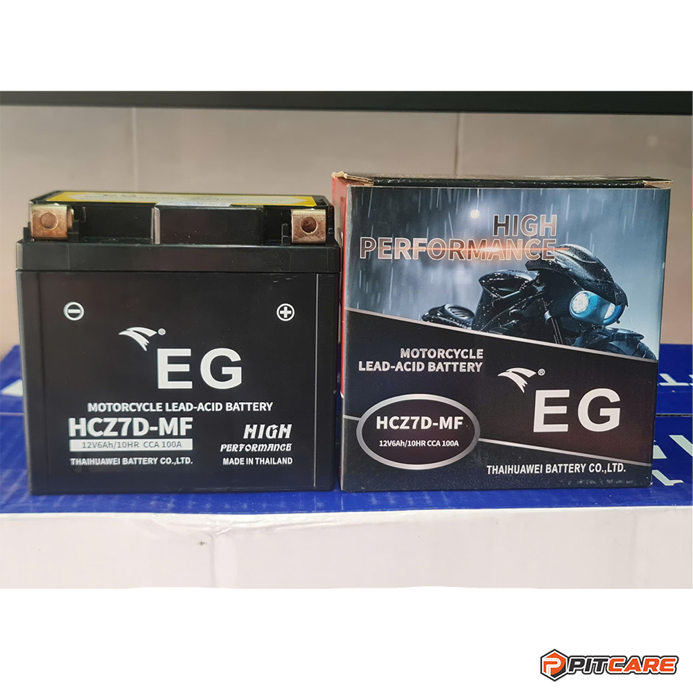 EG Thailand Battery HCZ7D-MF 12V 6Ah CCA100 พลังสุดขีด ของแท้ นําเข้าจากประเทศไทย 6 เดือน