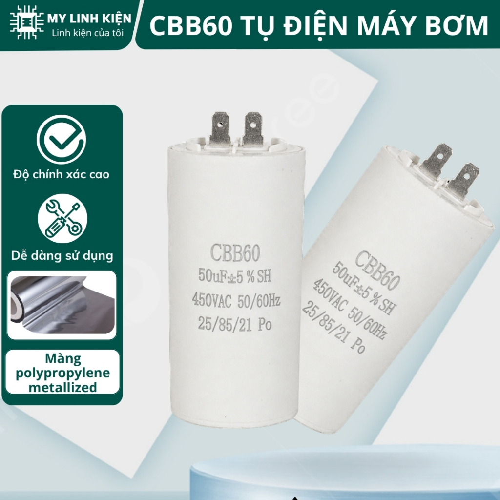 CBB60 450V คาปาซิเตอร์ คาปาซิเตอร์ปั้มน้ํา ทุกค่า 4uF-40uF คุณภาพสูง