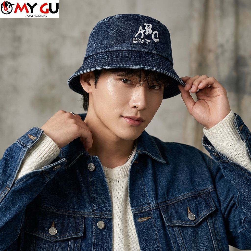 ARE THE REASON Personality U-shaped Jean Bucket Hat M839 - Dynamic Ulzzang Style
