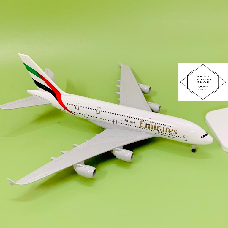 เครื่องบินรุ่น "A380 EMIRATES" 20CM โลหะผสมคุณภาพสูง Type 1 (Fullbox)