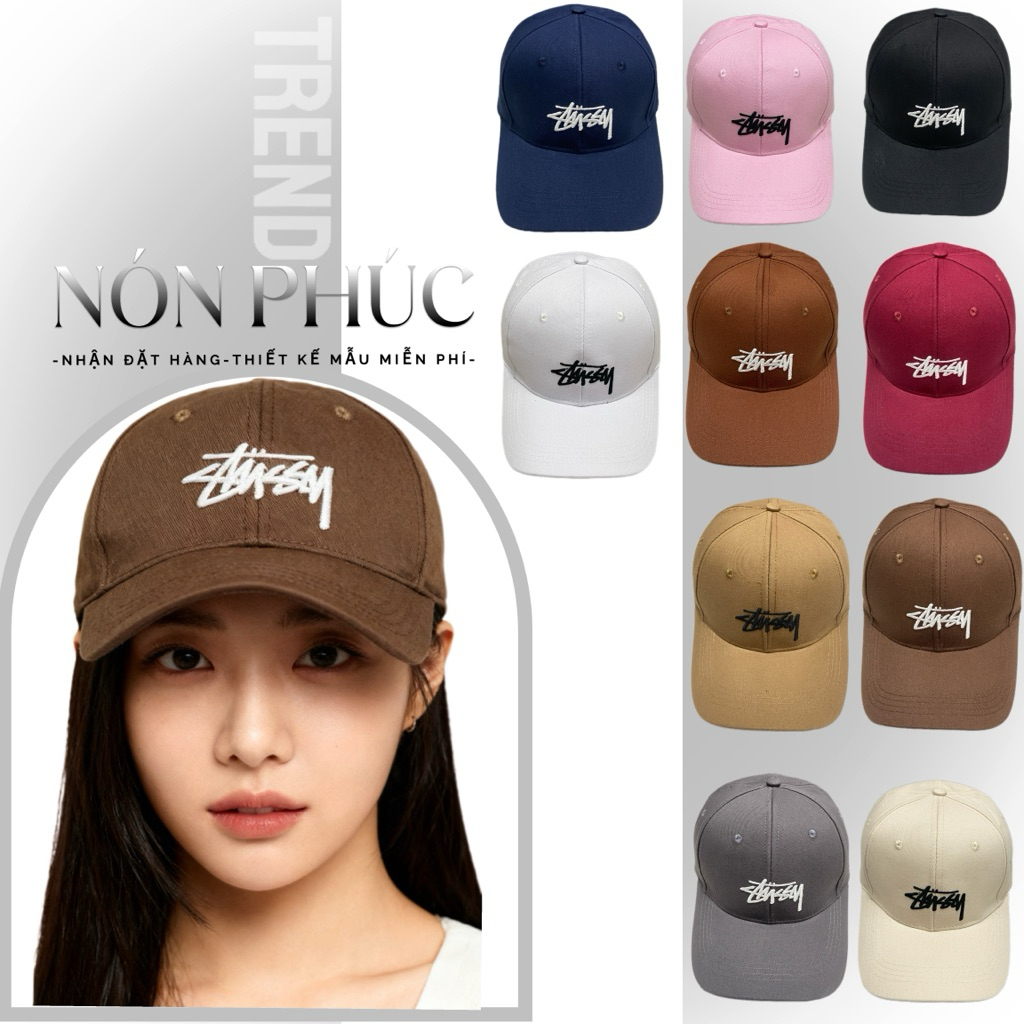STUSSY BASIC FASHION EMBROIDERED HAT, ง่ายต่อการบล็อก