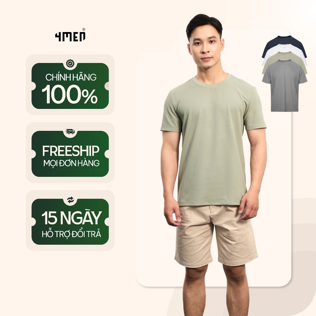 เสื้อยืด Cool-X โลโก้เกล็ดหิมะพิมพ์ลายด้านหลังคอ Regular Form AT189 Soft, Dynamic, Cool