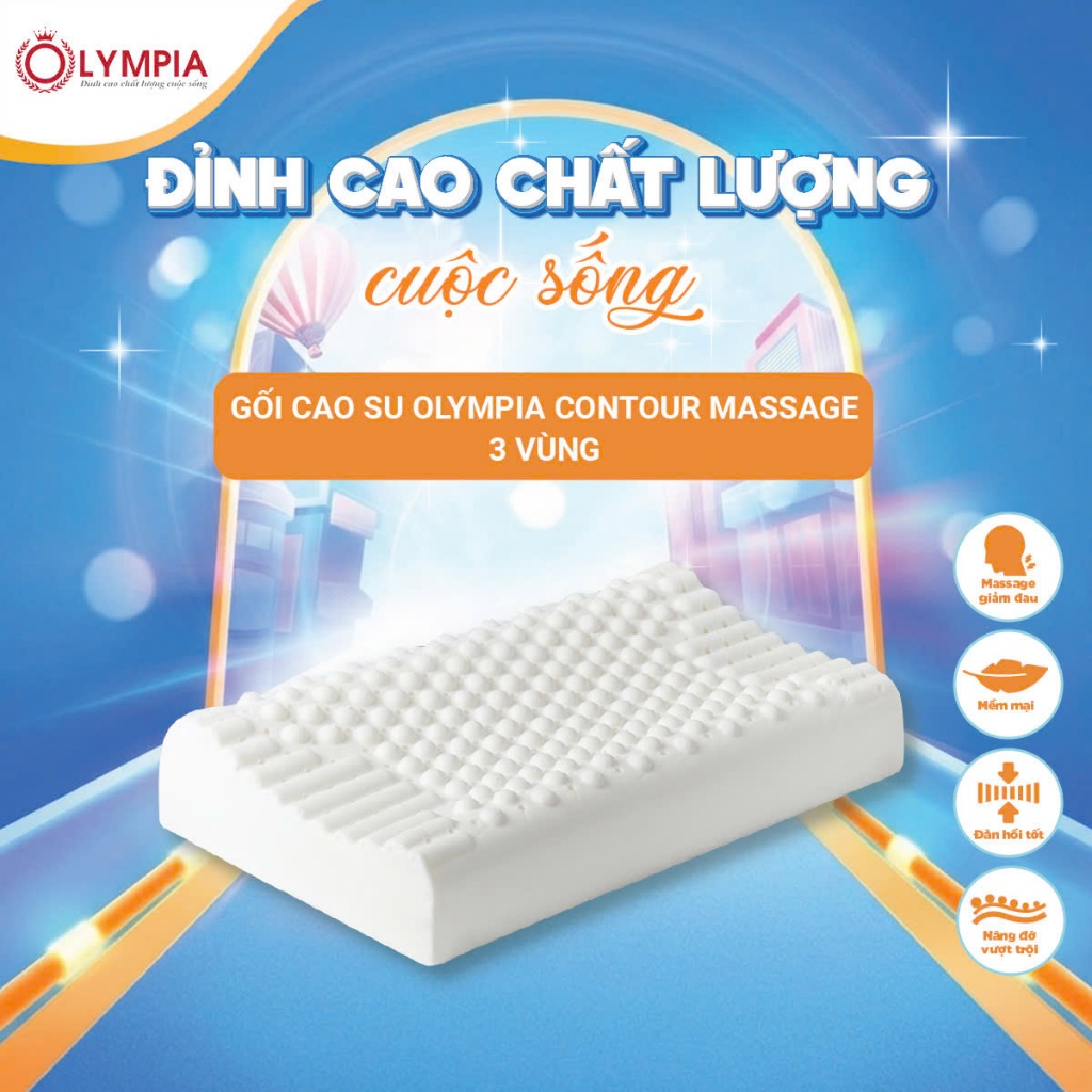 Olympia Contour Massage หมอนยางพารา 3 โซน 40x60