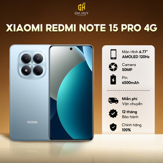 [BẢO HÀNH 12 THÁNG] Xiaomi Redmi Note 15 Pro 4G – Pin 6500mAh, Màn 6.77” AMOLED 120Hz, Camera 200MP OIS – Hàng Chính Hãn