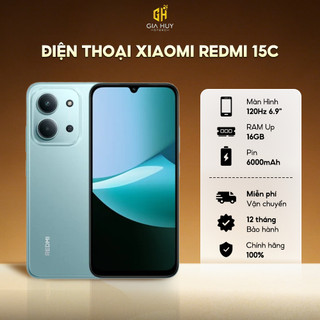 [BẢO HÀNH 12 THÁNG] Điện Thoại Xiaomi Redmi 15C - Pin 6000mAh, Màn Hình 120Hz 6.9", RAM Up 16GB - Bản Quốc Tế