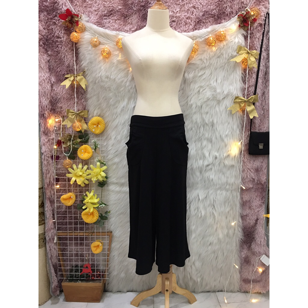 (Q18)กางเกงหลวม - ขากว้าง Fit - 2 มือ - Size L