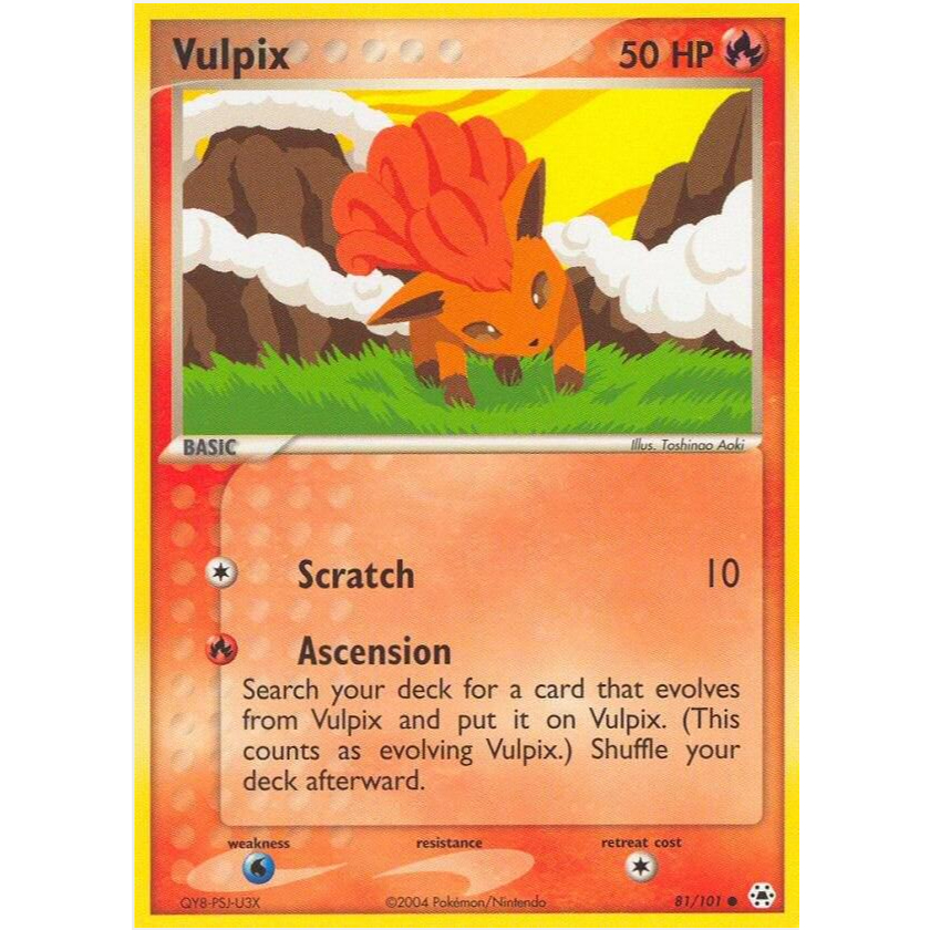 [การ์ดโปเกมอน TCG] Vulpix - 81/101 - ทั่วไป