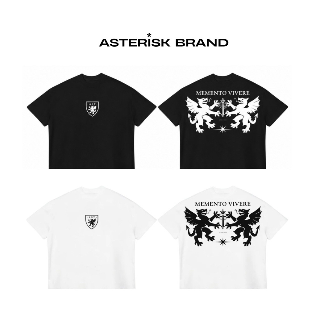 BOXY TEE - 270gsm [ ASTERISK - LION ] - ผ้าฝ้าย 100% พร้อมการหดตัว