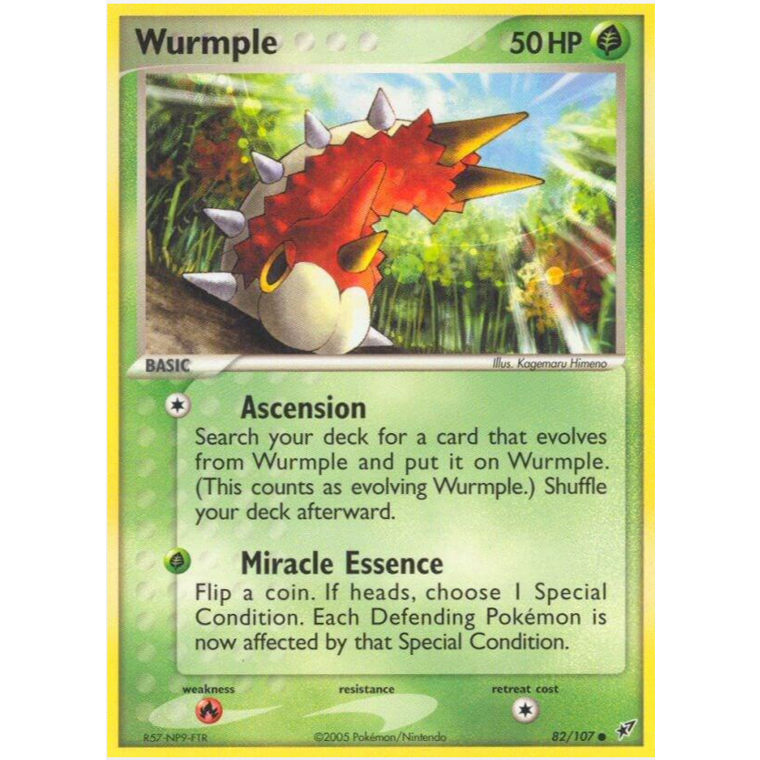 [การ์ดโปเกมอน TCG] Wurmple - 82/107 - ทั่วไป