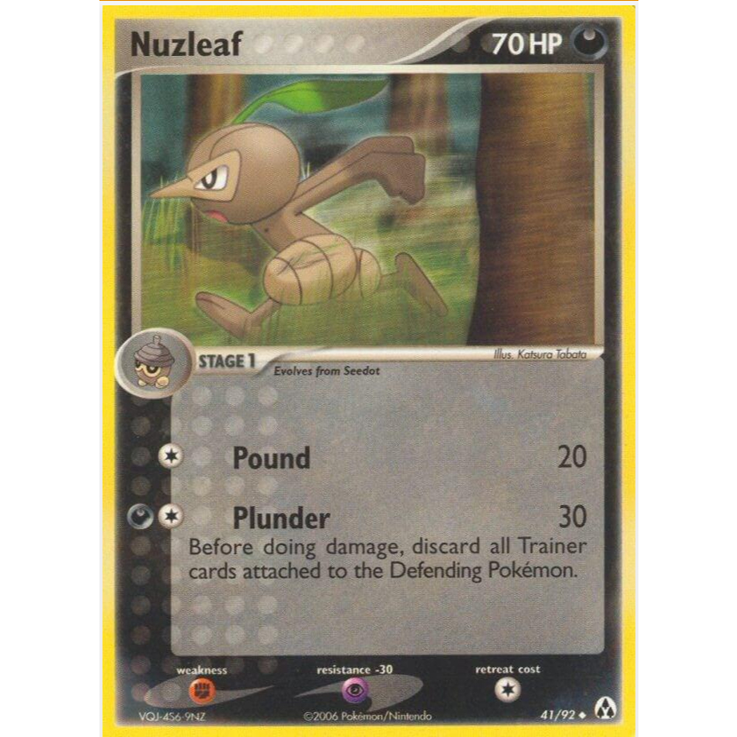[การ์ดโปเกมอน TCG] Nuzleaf - 41/92 - Uncommon