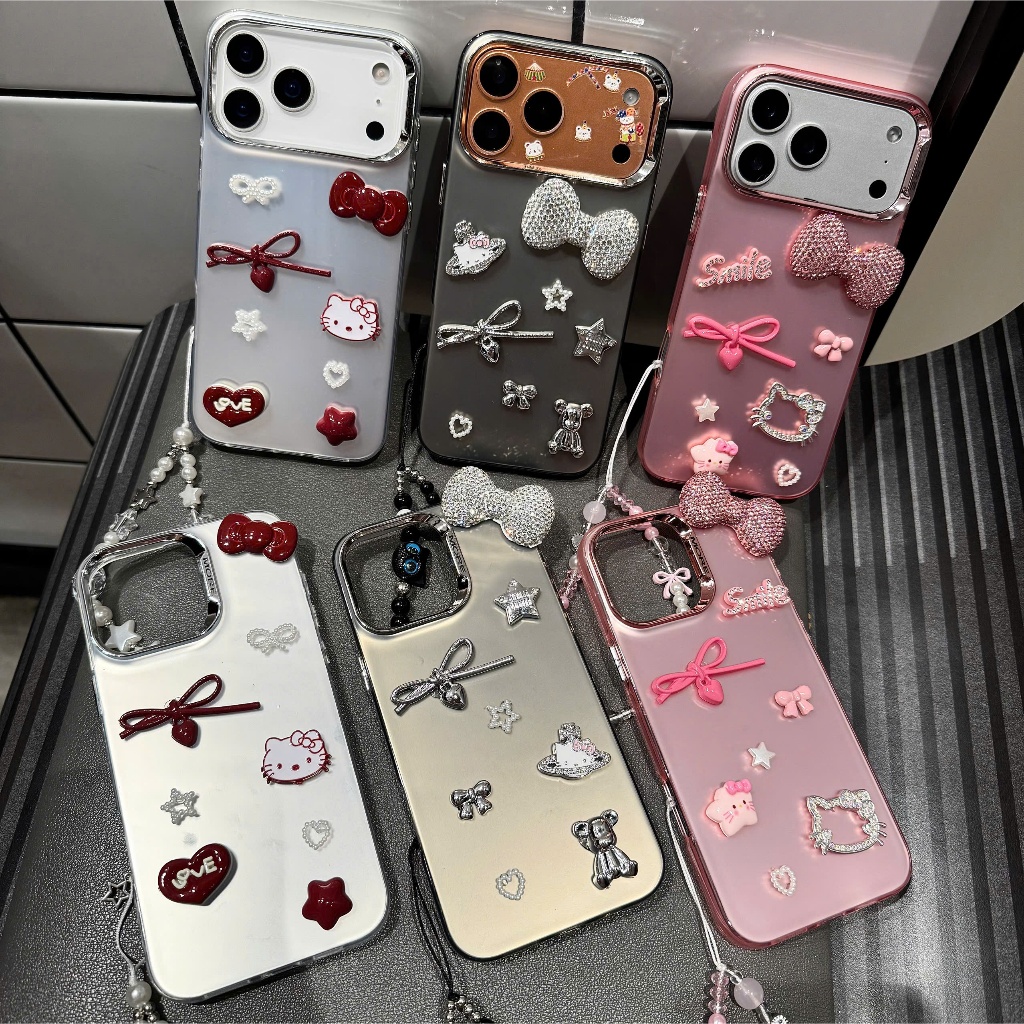 IPhone Case Diamond Ribbon Luxe โบว์ Rhinestone หรูหราสําหรับ Rhinestone Muses - Sunny Case