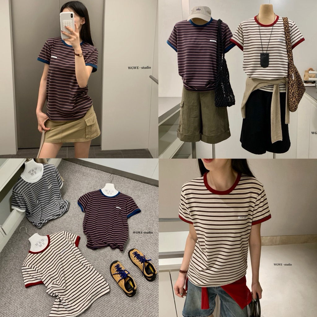 NHY.studio /WGWE/ เสื้อยืดลายป้ายนูน wgwe 9579