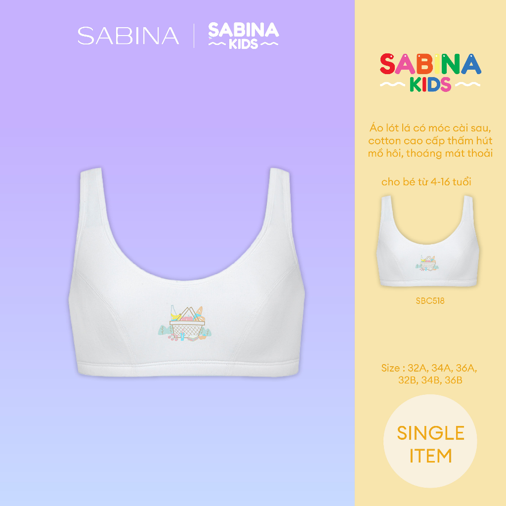 Cool Teen By Sabina White Thin Cushion Bra SBC518