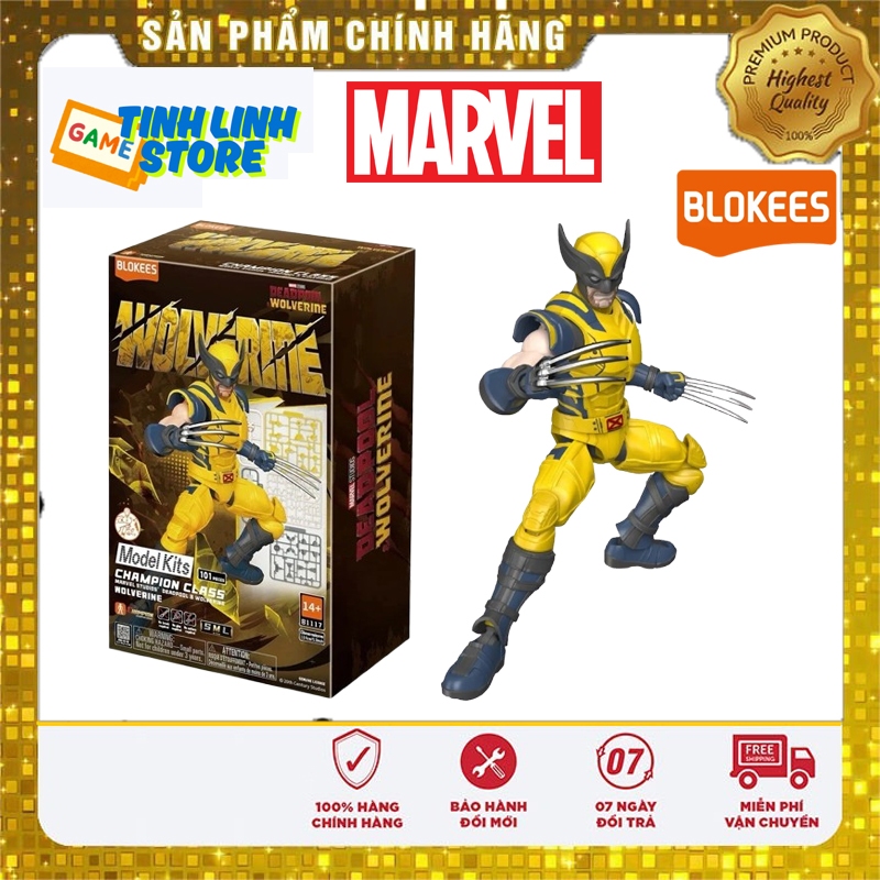 Blokees Wolverine Logan Model Blue and Gold Armor - Champion Class ของแท้