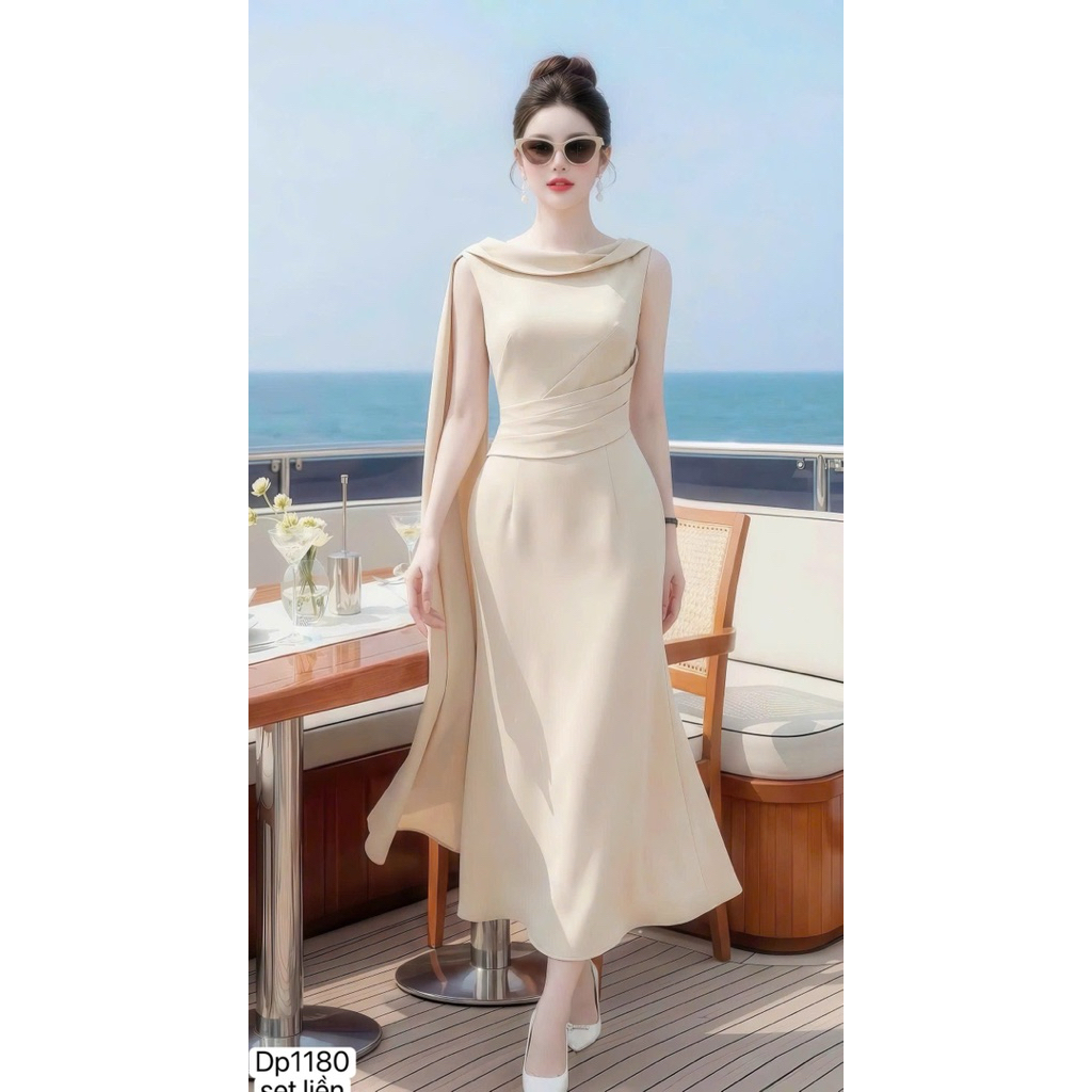 Dp1180 ชุดเดรสราตรีและปาร์ตี้ผ้าไหมซูโจวคุณภาพสูง DVC ของแท้คอเรือสง่างามเอวหรูหรา