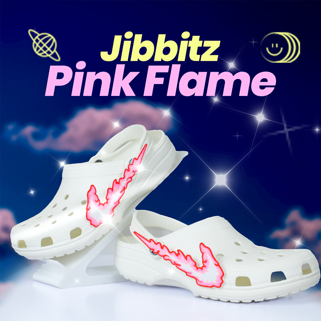 ที่ไม่ซ้ํากัน Crocs Slipper Charms สําหรับผู้ชายรูปทรงเปลวไฟ Jibbitz Crocs ชุด Crocs Slipper Charm 1 คู่