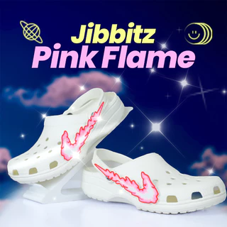 ที่ไม่ซ้ํากัน Crocs Slipper Charms สําหรับผู้ชายรูปทรงเปลวไฟ Jibbitz Crocs ชุด Crocs Slipper Charm 1 คู่