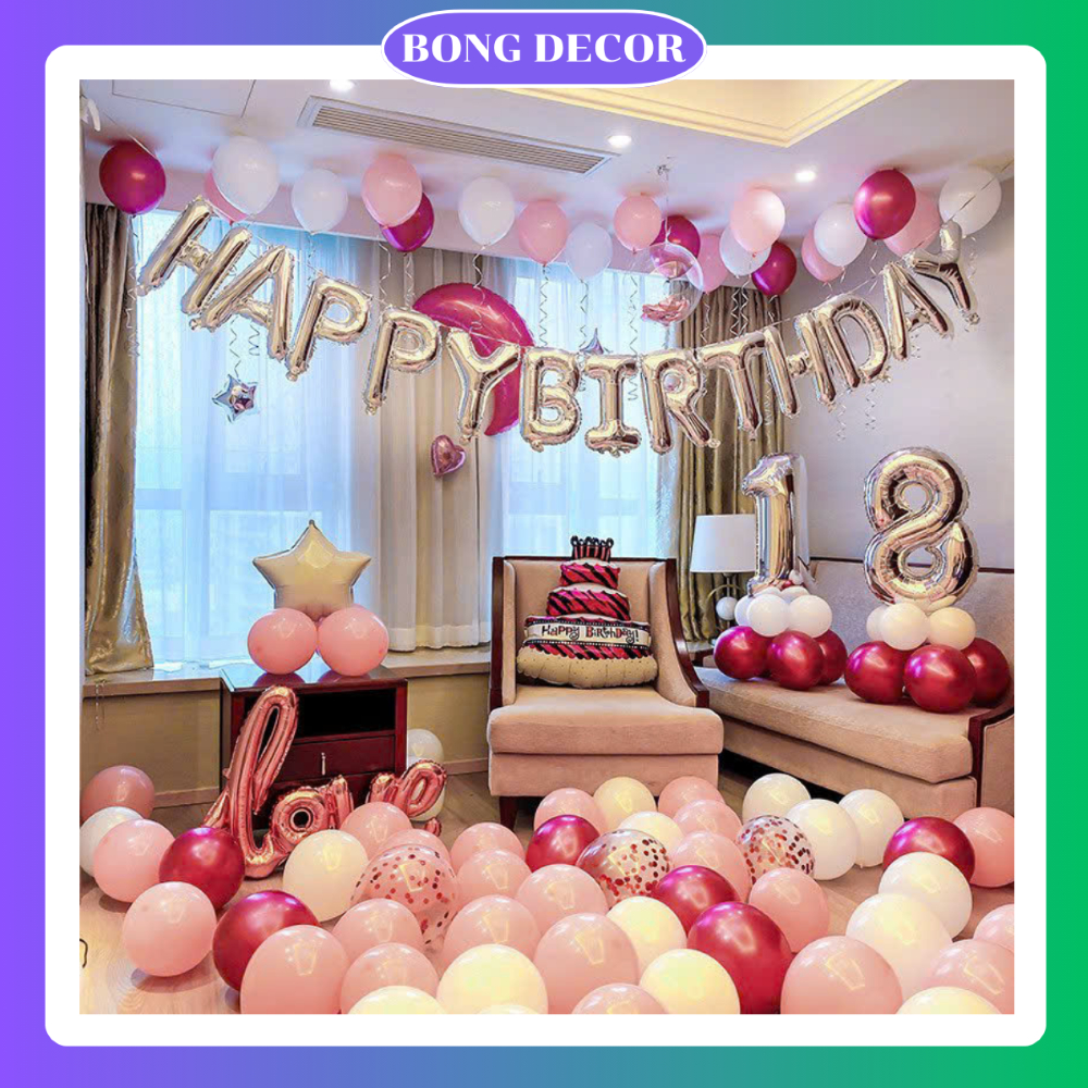 ชุดบอลลูนตัวอักษร HAPPY BIRTHDAY สําหรับตกแต่งปาร์ตี้